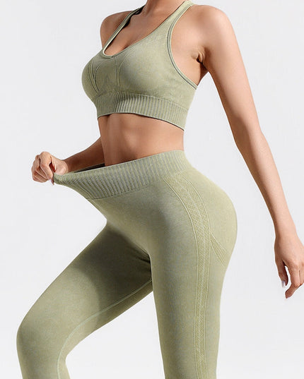 ZASUWA Female Denim Deep V Back Tracksuit