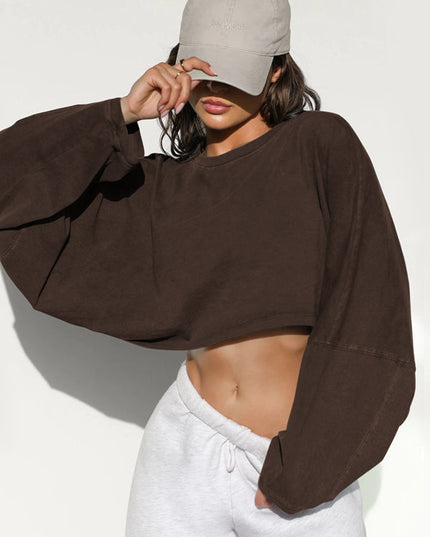 ZASUWA Female Casual Cropped Hoodie