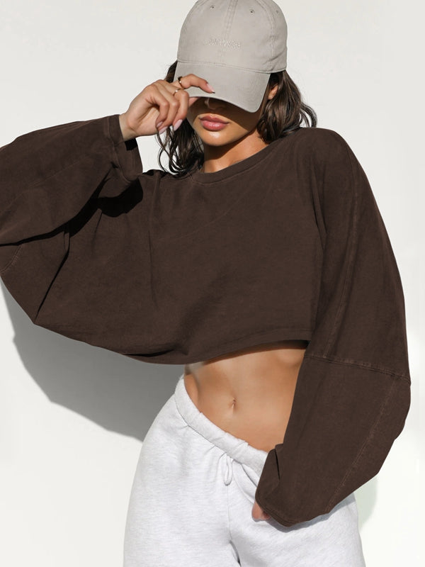 ZASUWA Female Casual Cropped Hoodie