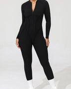 Black / S / Long Sleeves Jumpsuit