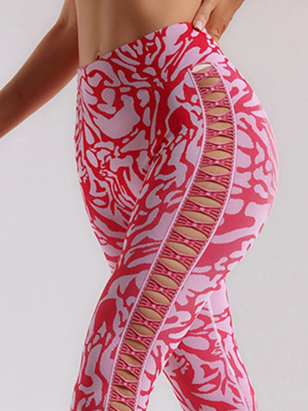 ZASUWA Female Camouflage Hollow Out Hot Booty Leggings