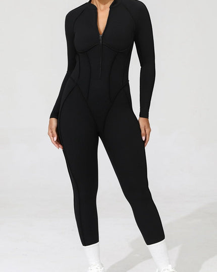 ZASUWA Female Sexy Backless Zipper Scrunch Bum Jumpsuit