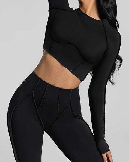 ZASUWA Female Stitch Performance Cropped Flare Tracksuit