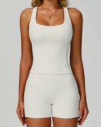 White / S / Shorts+Tank