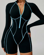 Sky Blue / S / Long Sleeves Romper