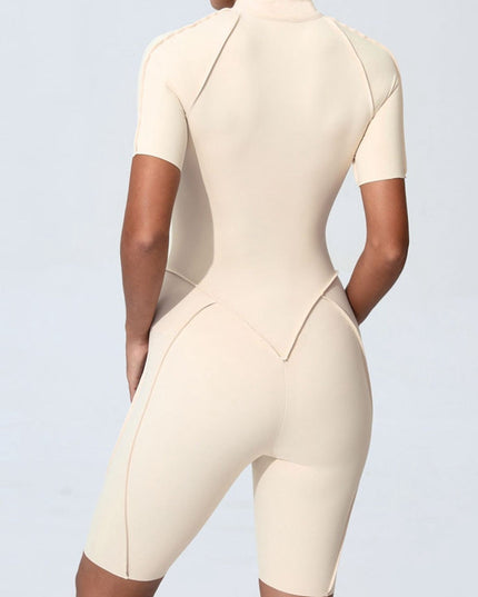 ZASUWA Female Sexy Zipper Booty Romper