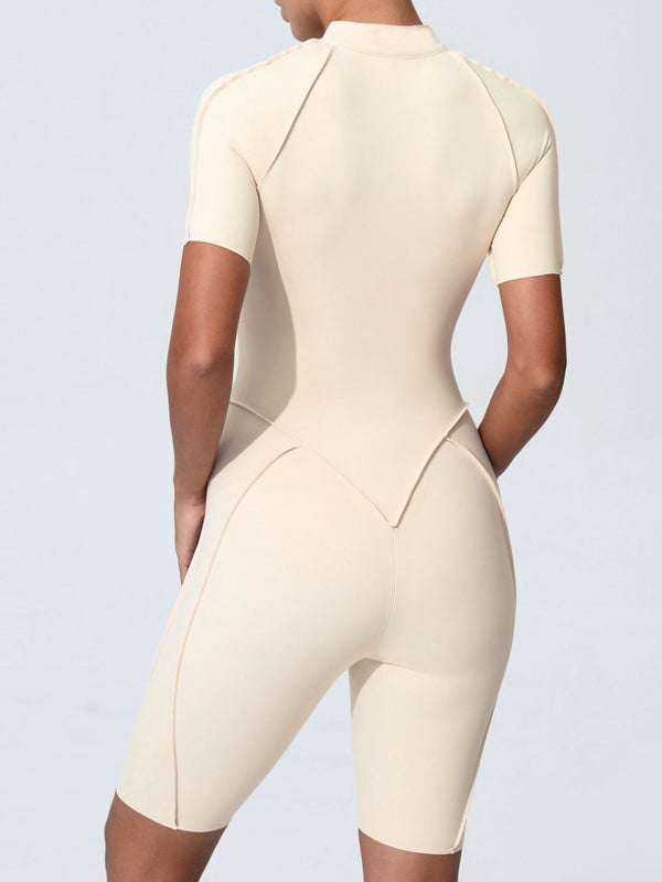 ZASUWA Female Sexy Zipper Booty Romper