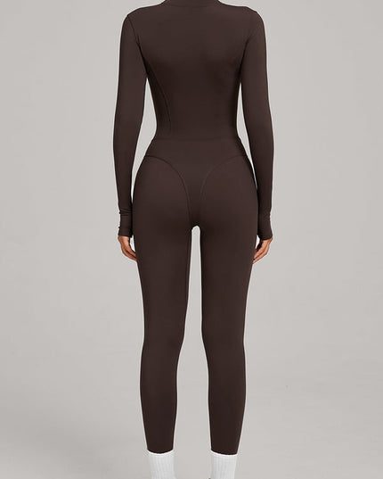 ZASUWA Female Sexy Zipper Fleece Jumpsuit