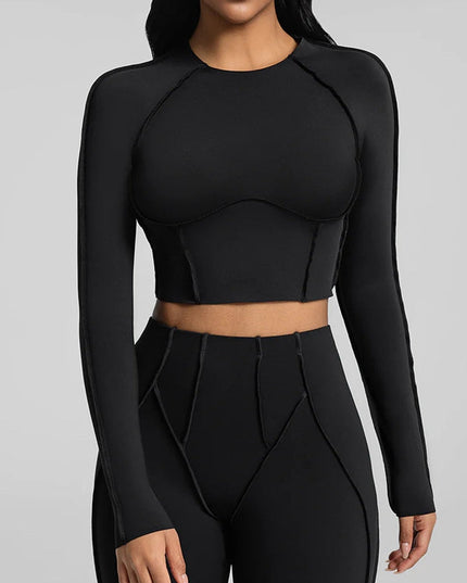 ZASUWA Female Stitch Performance Cropped Flare Tracksuit