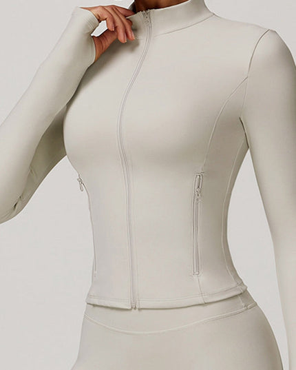 ZASUWA Female Zipper Pocket Thumbhole Jacket