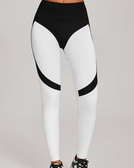 ZASUWA Female Contrast Color Push Up Yoga Leggings