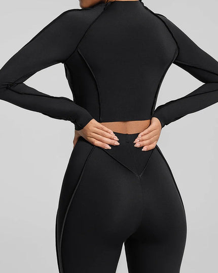 ZASUWA Female Stitch Performance Cropped Flare Tracksuit