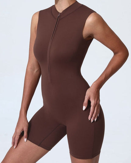 ZASUWA Female Zipper Sleevesless Romper