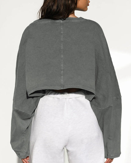 ZASUWA Female Casual Cropped Hoodie