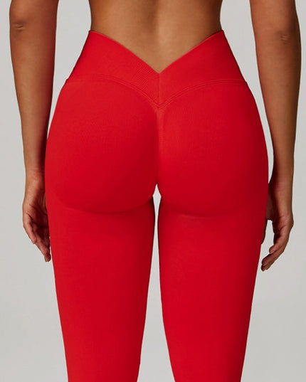 ZASUWA Female Deep V Back Seamless High-rise Short Tracksuit