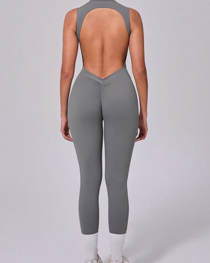 ZASUWA Female Backless Scrunch Bum Jumpsuit