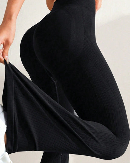 ZASUWA Female Ribbed Flare Leggings