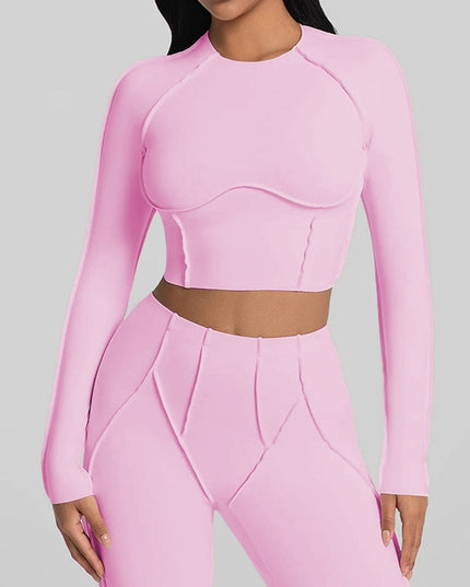 ZASUWA Female Stitch Performance Cropped Flare Tracksuit