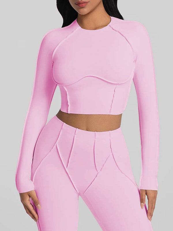 ZASUWA Female Stitch Performance Cropped Flare Tracksuit