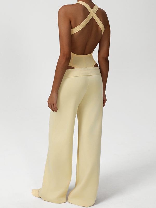 ZASUWA Female Pocket Casual Cross Back Tracksuit