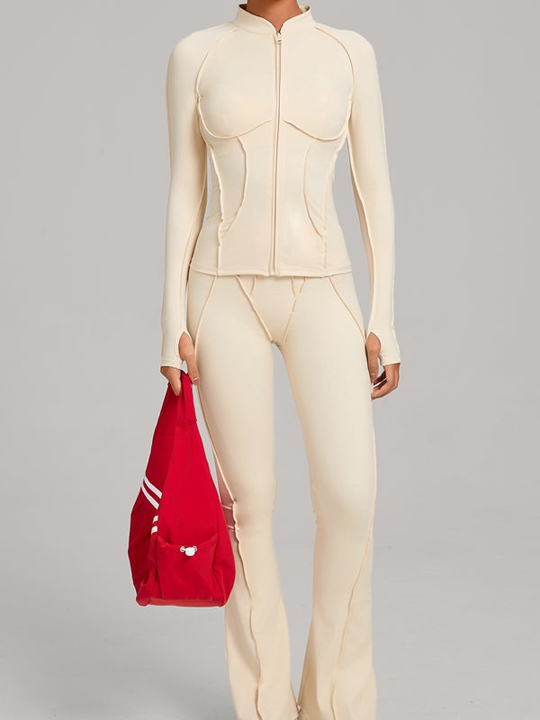 ZASUWA Female Stitch Flare Leggings