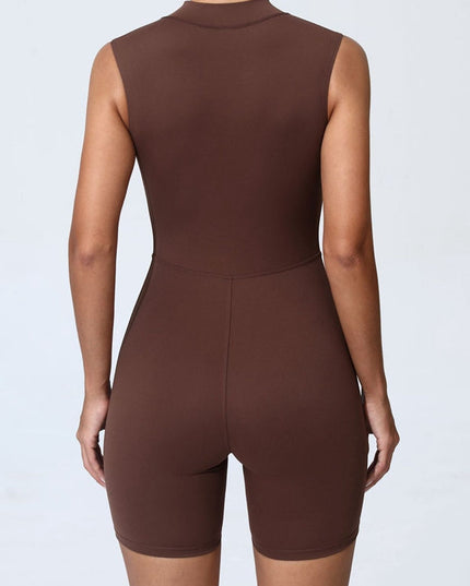 ZASUWA Female Zipper Sleevesless Romper
