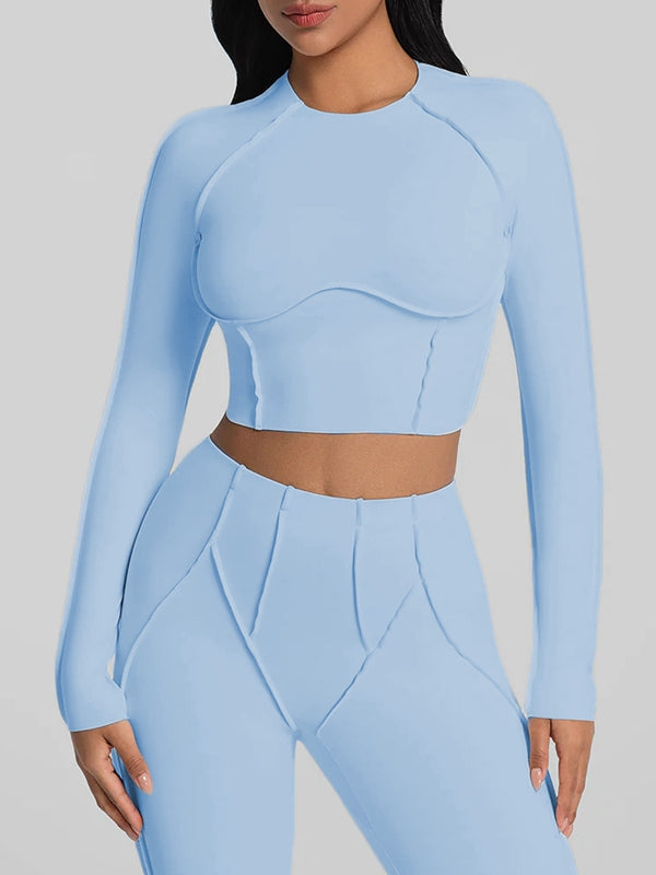 ZASUWA Female Stitch Performance Cropped Flare Tracksuit