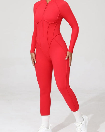 ZASUWA Female Sexy Backless Zipper Scrunch Bum Jumpsuit