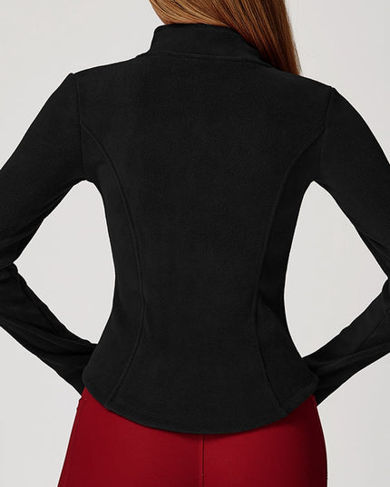 ZASUWA Female Pocket Zipper Fleece Jacket