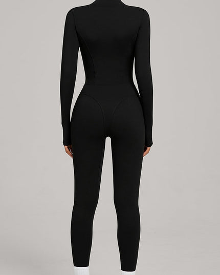 ZASUWA Female Sexy Zipper Fleece Jumpsuit