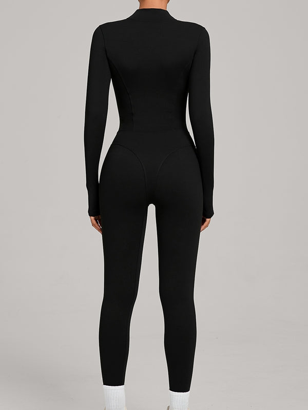 ZASUWA Female Sexy Zipper Fleece Jumpsuit