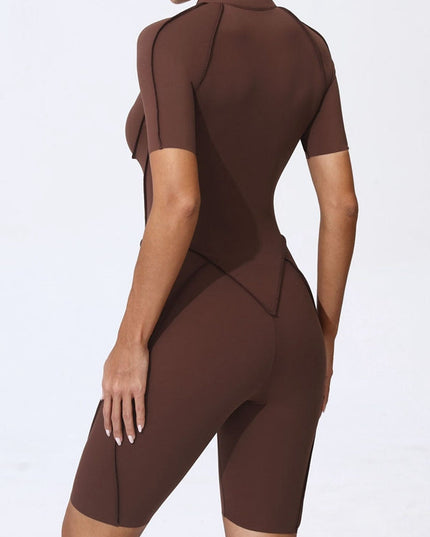 ZASUWA Female Sexy Zipper Booty Romper