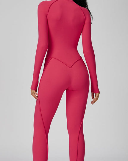 ZASUWA Female Sexy Zipper Stitch Performance Jumpsuit
