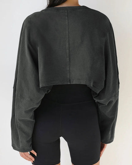 ZASUWA Female Casual Cropped Hoodie