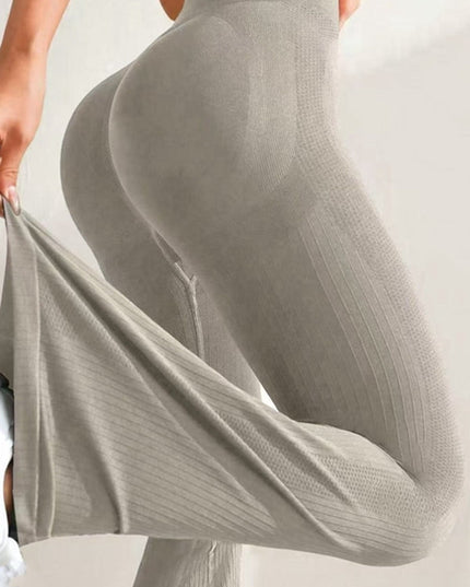 ZASUWA Female Ribbed Flare Leggings