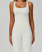 White / S / Leggings+Tank