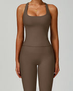 Saddle Brown / S / Leggings+Tank