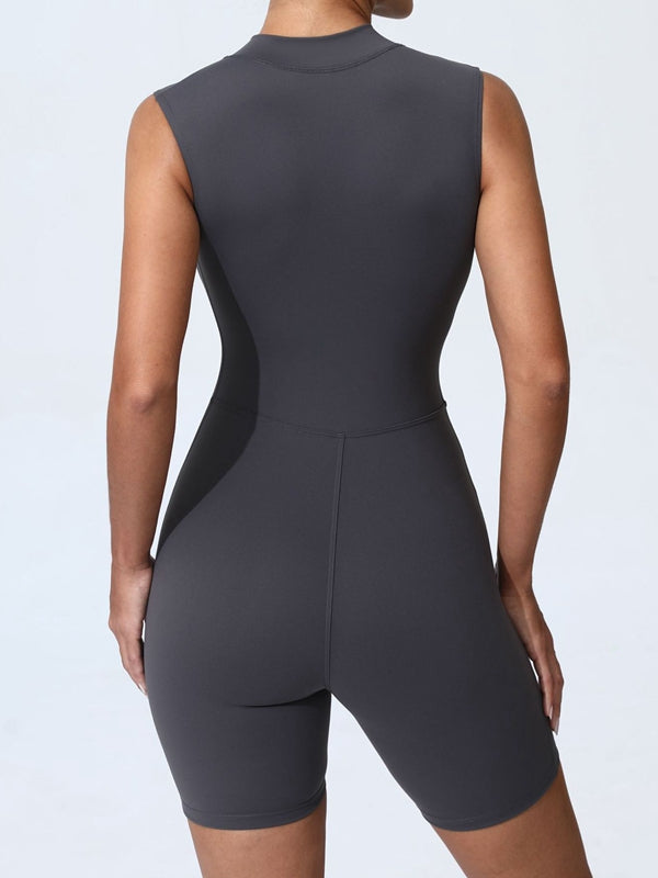 ZASUWA Female Zipper Sleevesless Romper