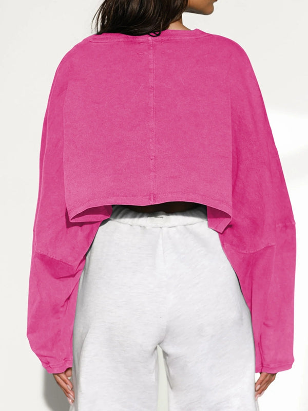 ZASUWA Female Casual Cropped Hoodie