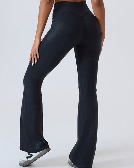 ZASUWA Female Faux Leather Flare Leggings