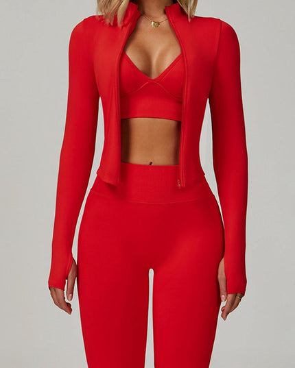 ZASUWA Female Deep V Collar Backless Sports Bras