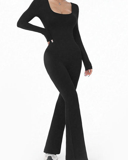 ZASUWA Female Long Sleeves Flare Jumpsuit