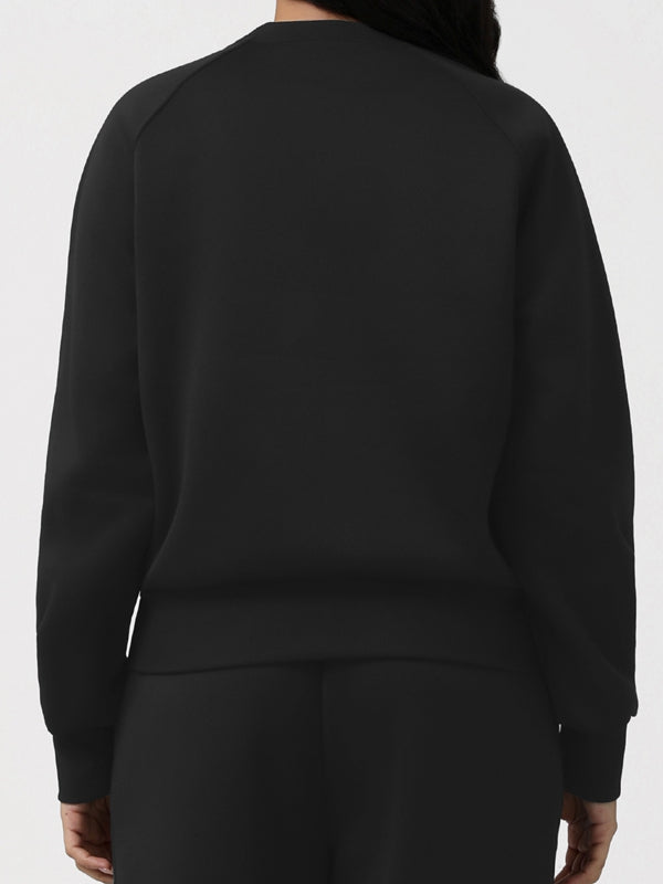 ZASUWA Feamle Letters Print  Fleece Hoodie