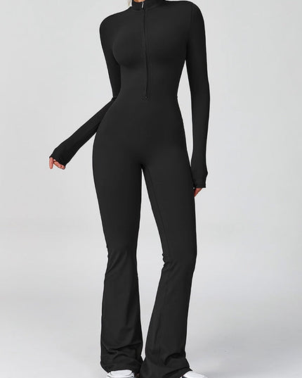 ZASUWA Female Zipper Flare Jumpsuit