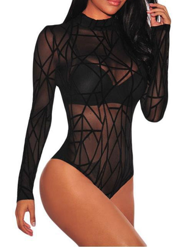 ZASUWA Female Sexy Mesh Bodysuit