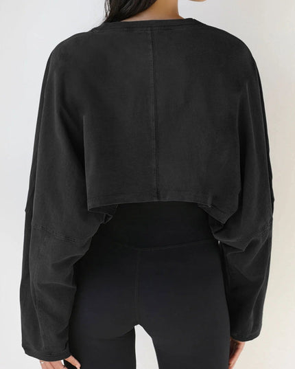 ZASUWA Female Casual Cropped Hoodie