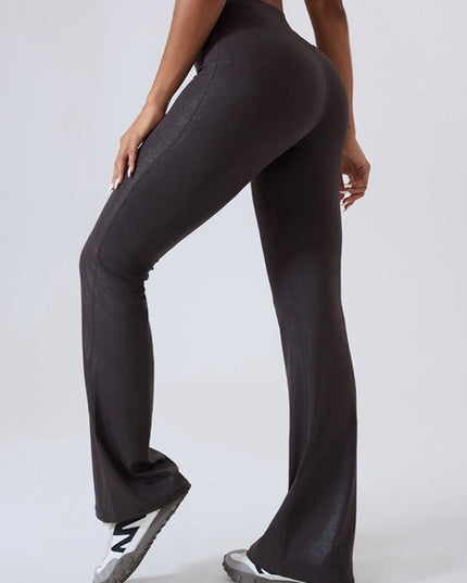 ZASUWA Female Faux Leather Flare Leggings