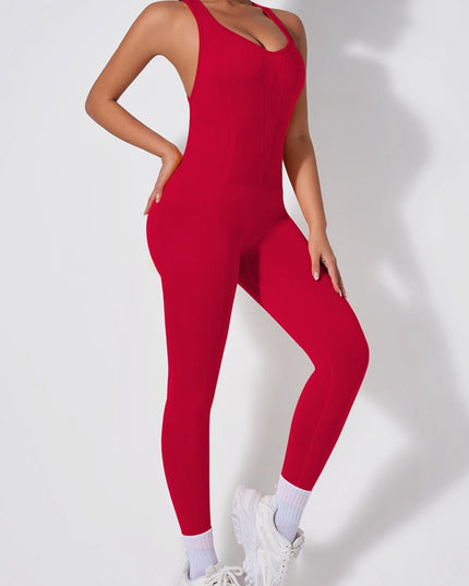 ZASUWA Female Cross Back Scrunch Bum Jumpsuit