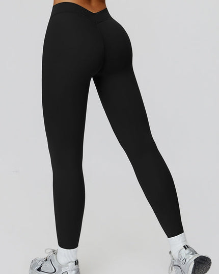ZASUWA Female Deep V Back Yoga Leggings