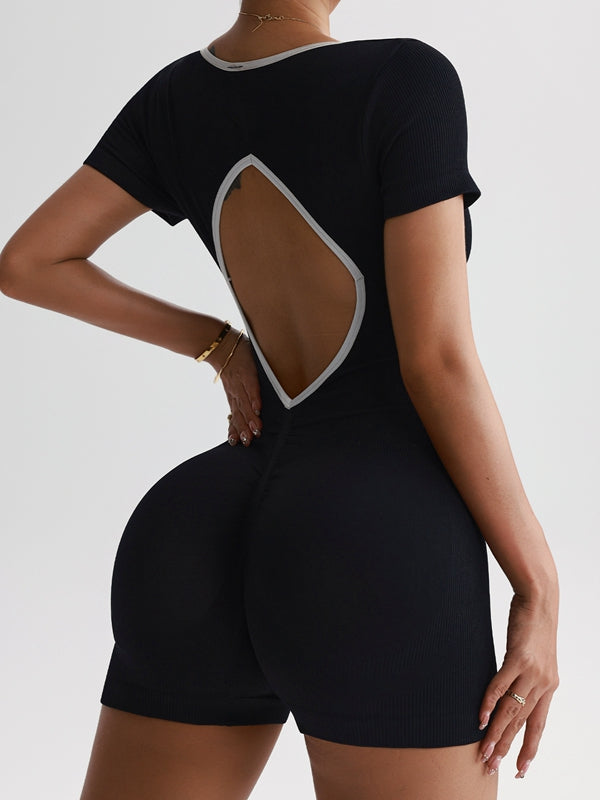 ZASUWA Female Scrunch Bum Backless Romper